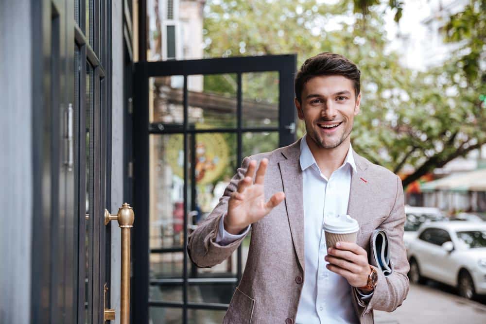 Man holding coffee