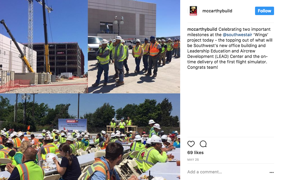 McCarthy Construction - Social Media Ideas for construction companies