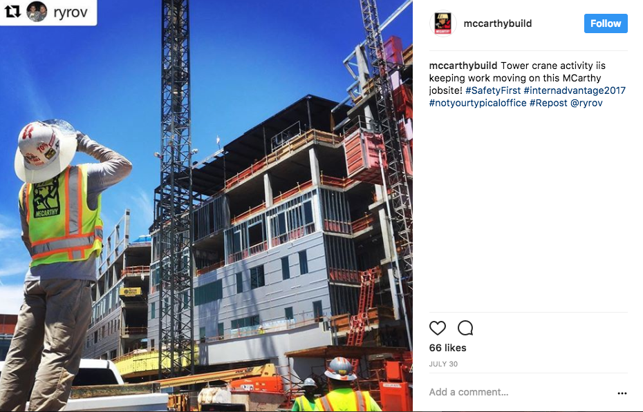 McCarthy Building Company - Social MEdia Ideas for Construction