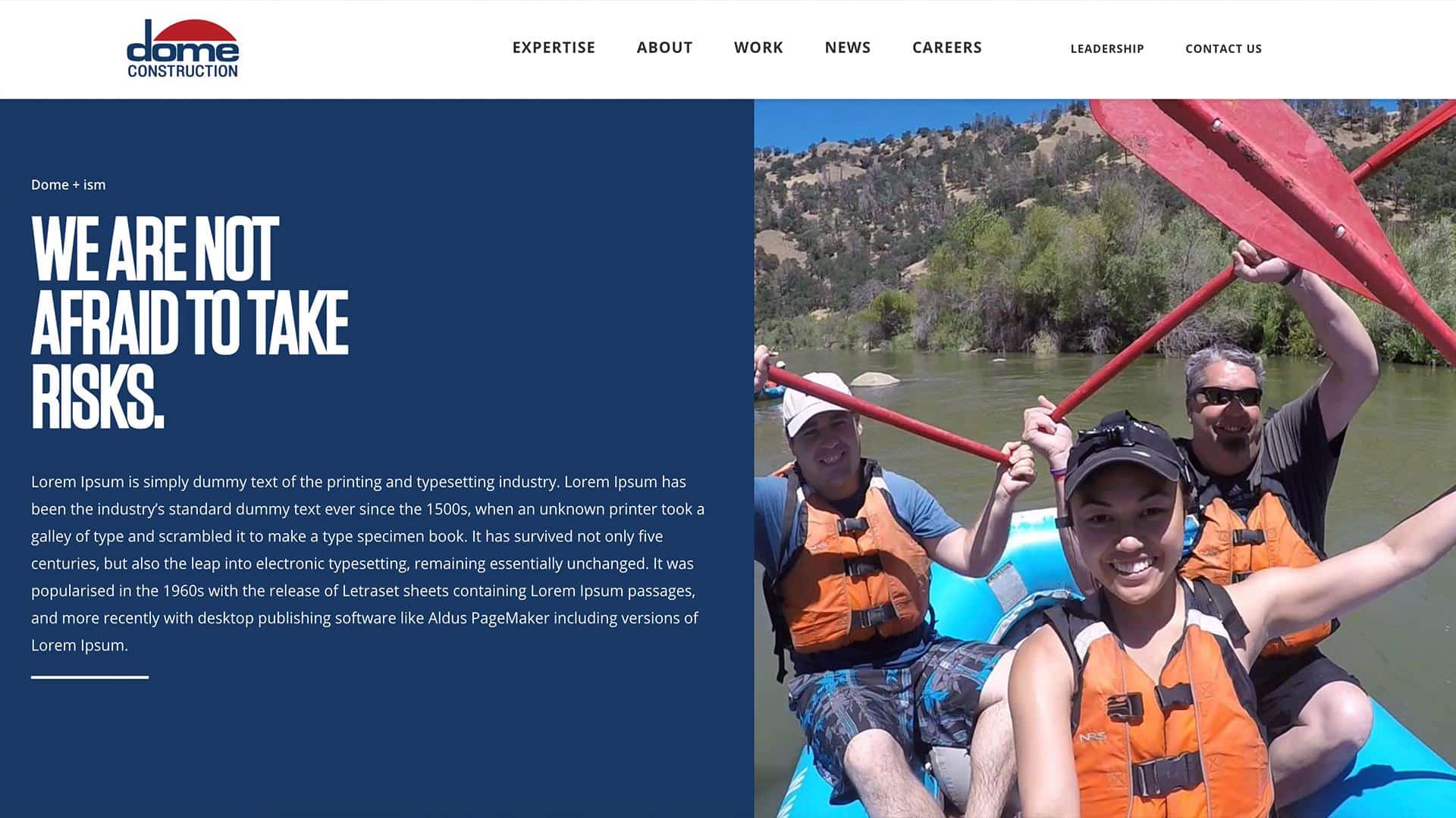 Dome website page