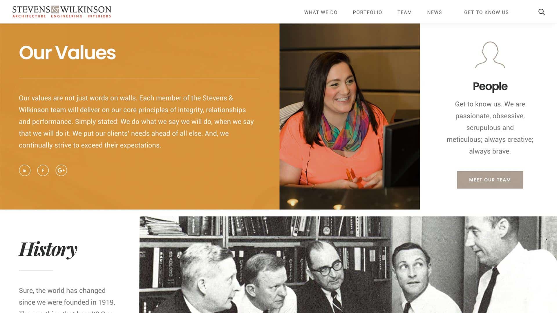 Client website