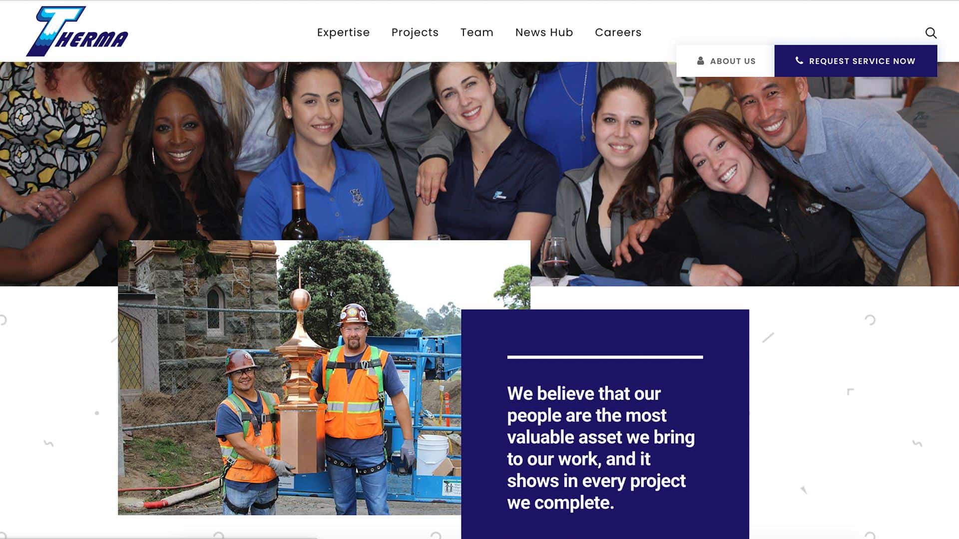 Client website page