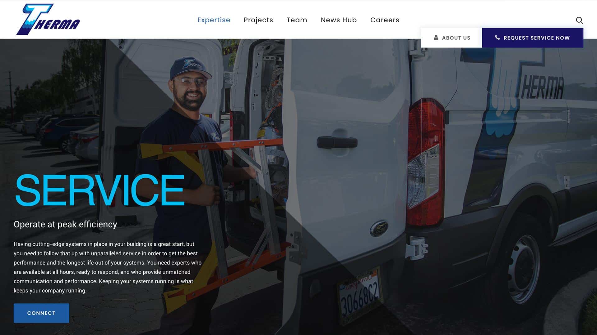 Client website page