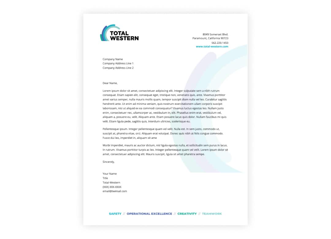 Total Western Collateral Design