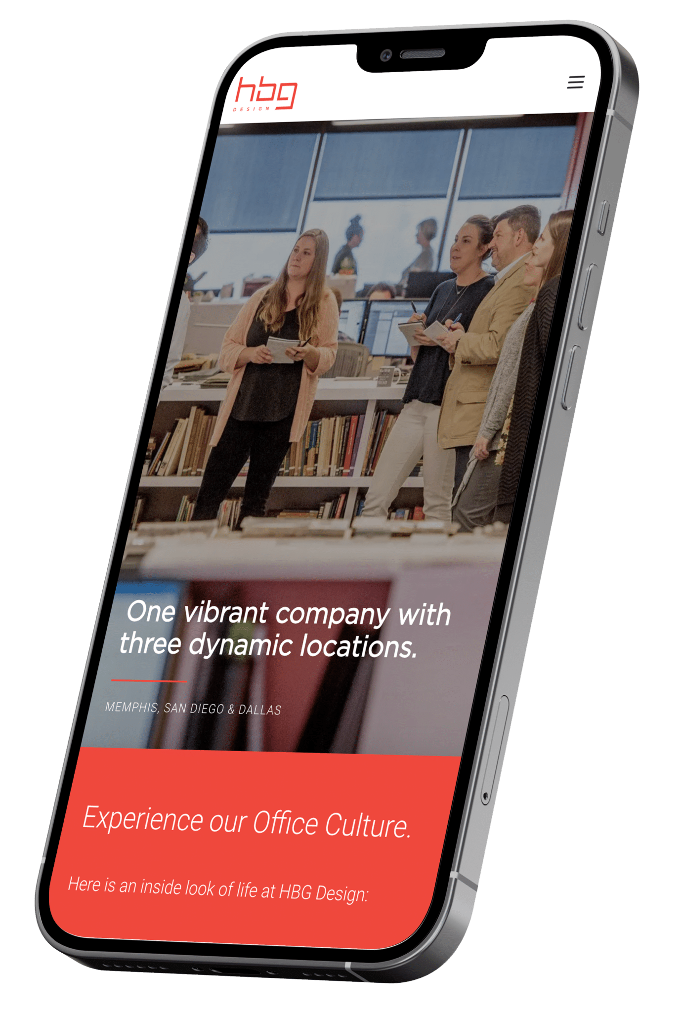Architect Website Design on smartphone